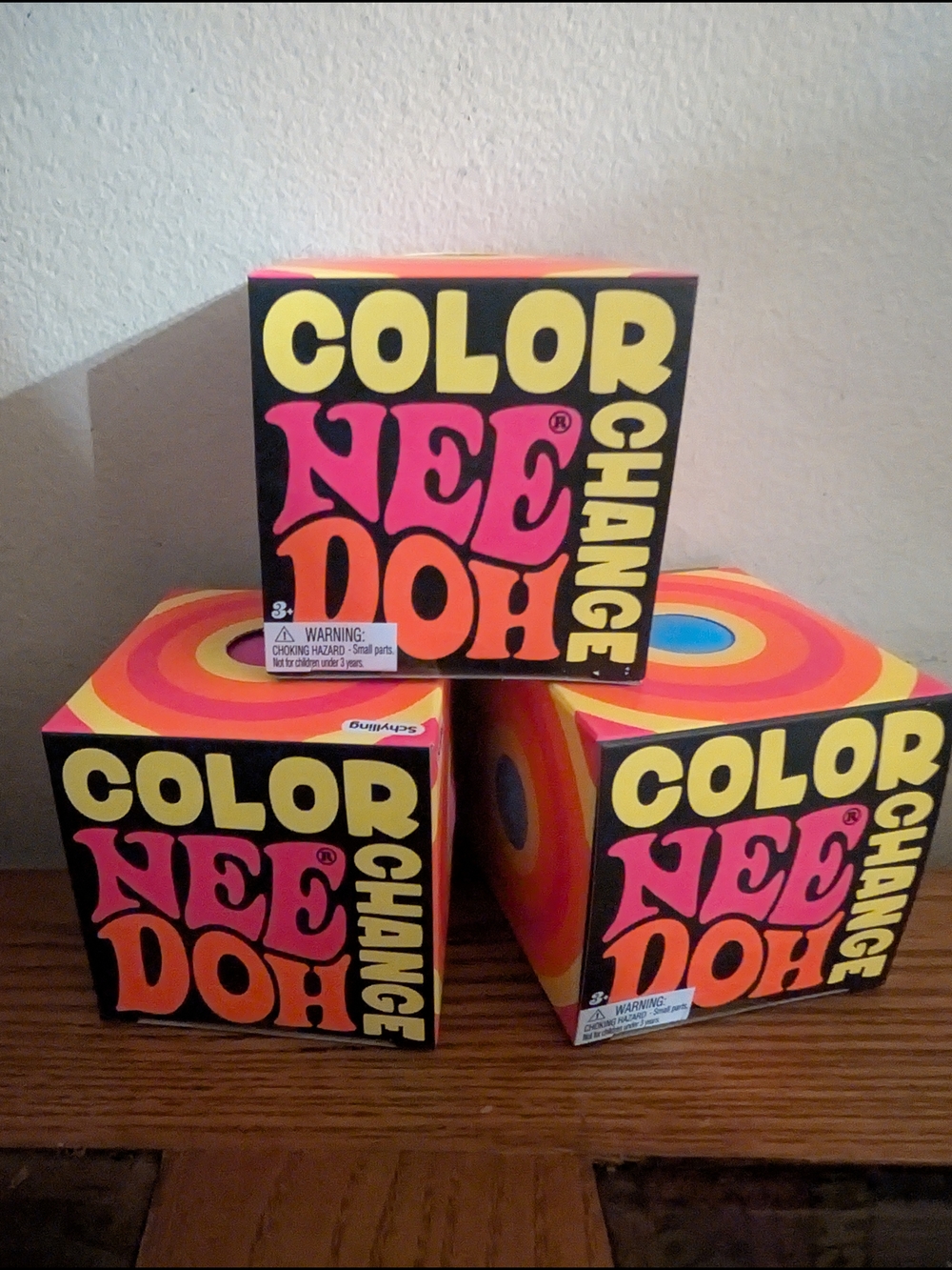 Color Change NEEdoh Retro Neon Balls New In Box- Set of Three
